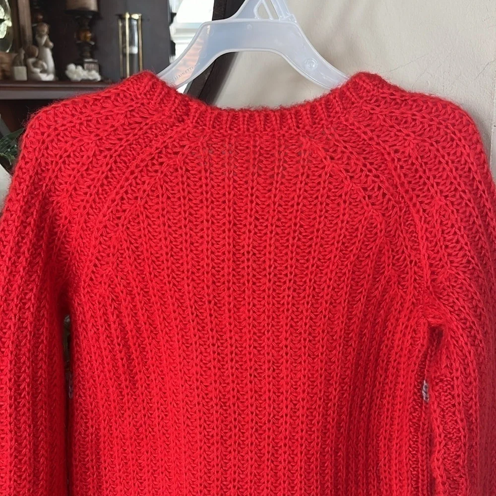 Brand New OshKosh B'Gosh Red Knit Sweater Crew Neck Diamond Design Christmas
